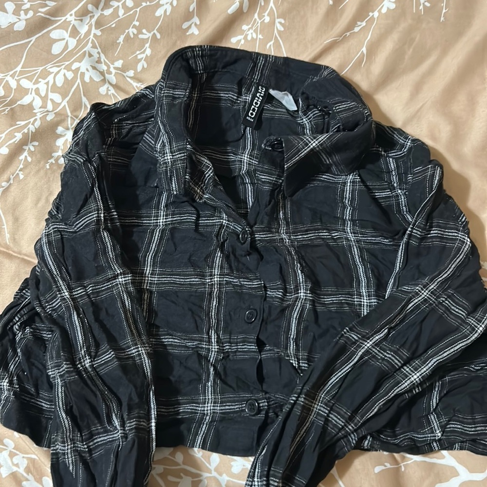 Plaid cropped top